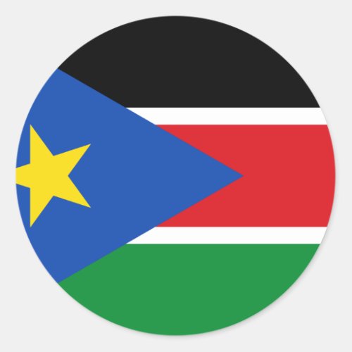 South Sudan Flag Classic Round Sticker