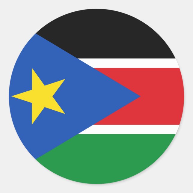 south sudan flag classic round sticker (Front)