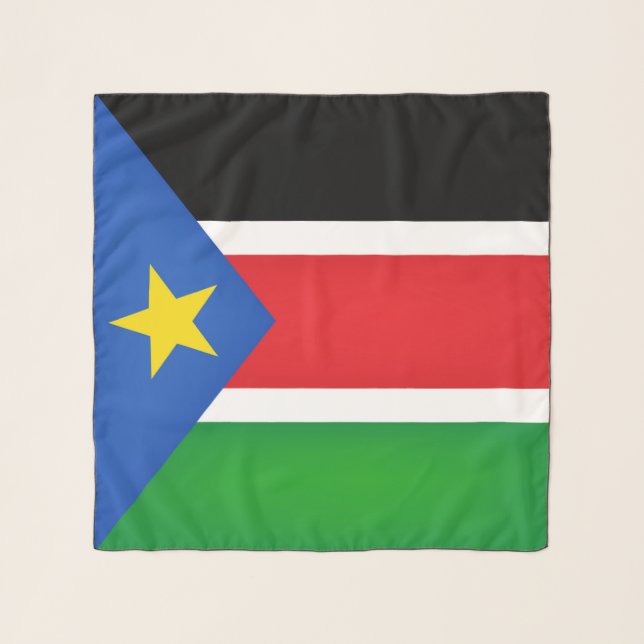 South Sudan Flag Fashion Scarf (Front)
