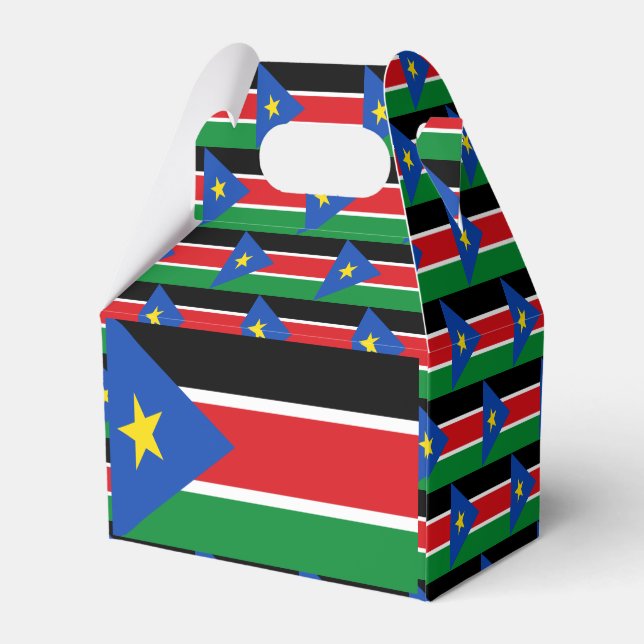 South Sudan Flag Favor Boxes (Back Side)