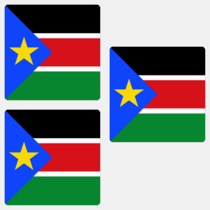 South Sudan Flag Labels