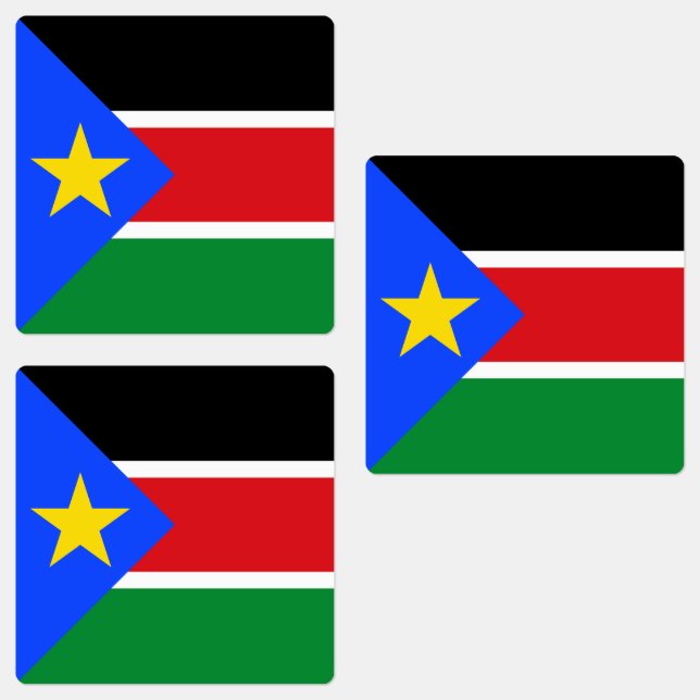 South Sudan Flag Labels (Group)
