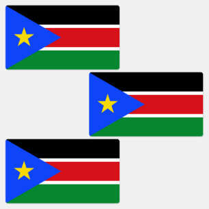 South Sudan Flag Labels