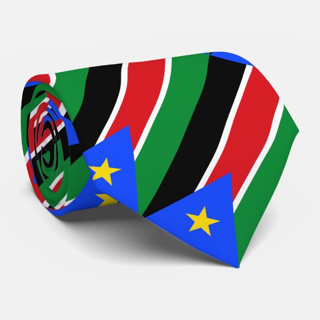 South Sudan Flag Neck Tie (Rolled)