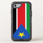 South Sudan Flag OtterBox Defender iPhone SE/8/7 Case<br><div class="desc">The South Sudanese flag is a horizontal tricolour fimbriated with white stripes and on the left side a triangle with a star in the middle. The used colors in the flag are blue, green, red, yellow, white, black. The proportion of the South Sudanese flag is 1:2. The Flag of South...</div>