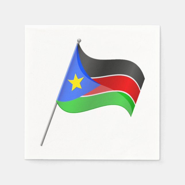 South Sudan Flag Paper Napkins (Front)