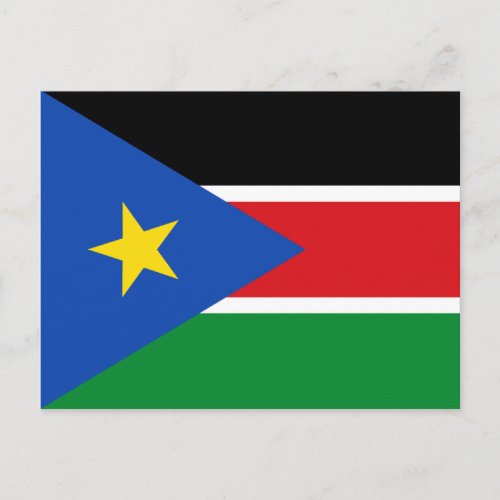 south sudan flag postcard