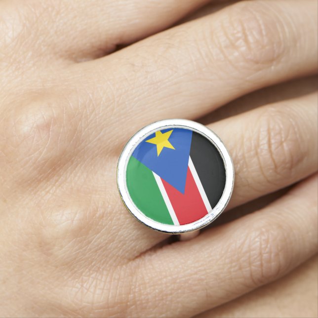 South Sudan Flag Ring (In Situ)