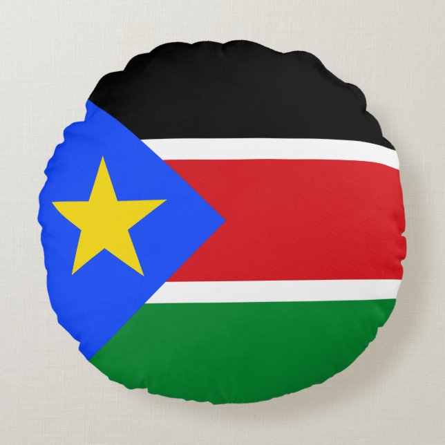 South Sudan Flag Round Pillow (Front)