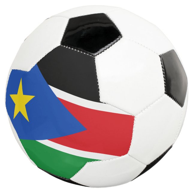south sudan flag soccer ball (Three Quarter)