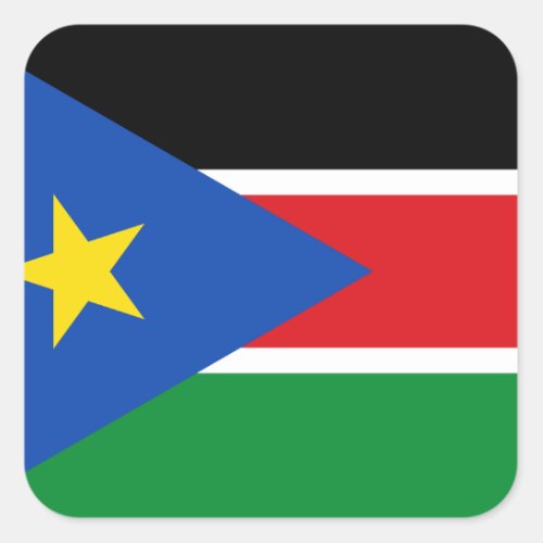 South Sudan Flag Square Sticker