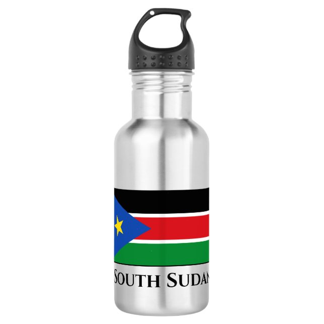 South Sudan Flag Stainless Steel Water Bottle (Front)