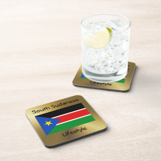 South Sudan Flag+Text Coaster
