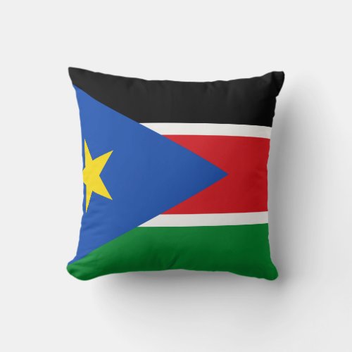 South Sudan Flag Throw Pillow