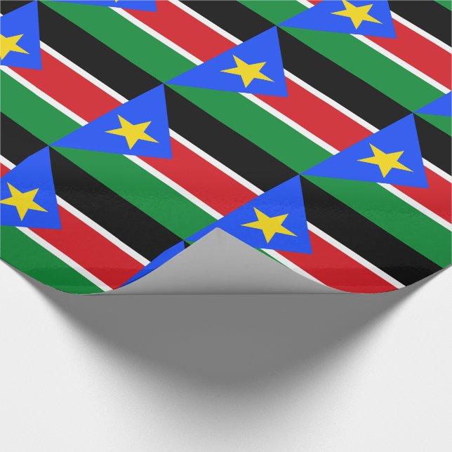 South Sudan Flag Wrapping Paper (Corner)