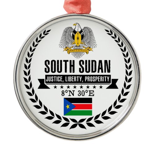 South Sudan Metal Ornament
