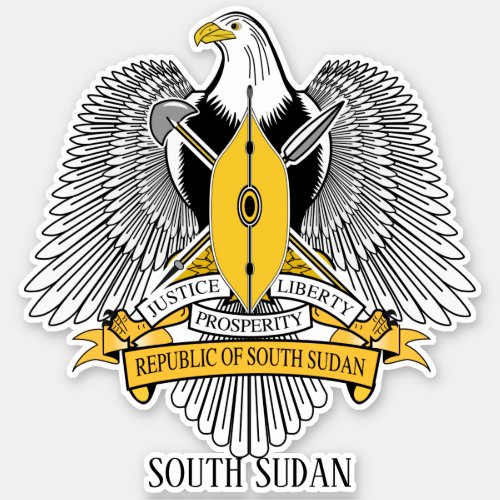South Sudan National Coat Of Arms Patriotic Sticker