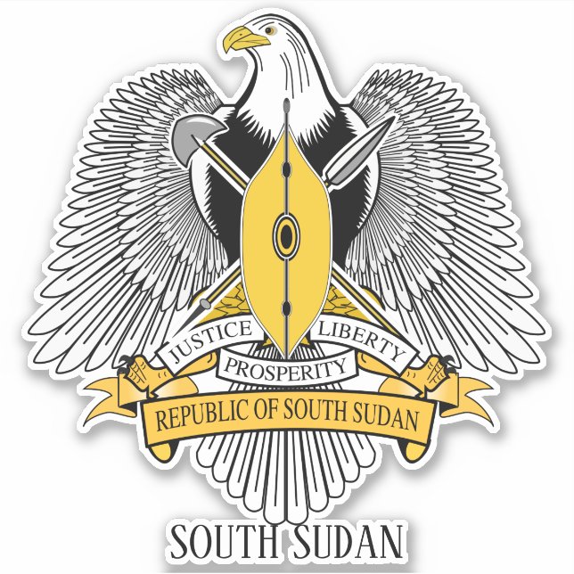 South Sudan National Coat Of Arms Patriotic Sticker (Front)