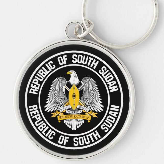 South Sudan Round Emblem Keychain (Front)