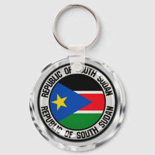 South Sudan Round Emblem Keychain