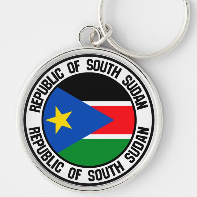 South Sudan Round Emblem Keychain (Front)