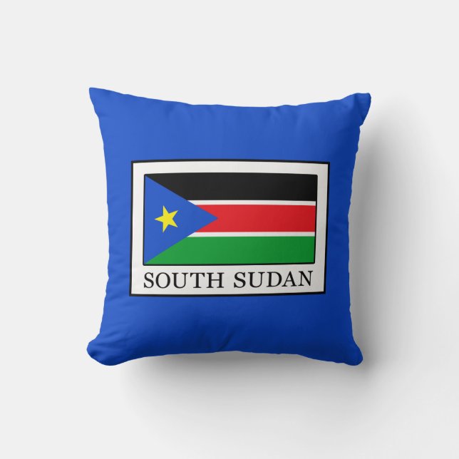 South Sudan Throw Pillow (Front)