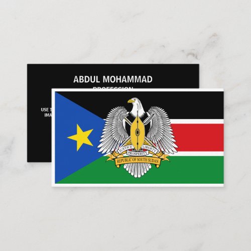 South Sudanese Flag  Coat of Arms South Sudan Business Card