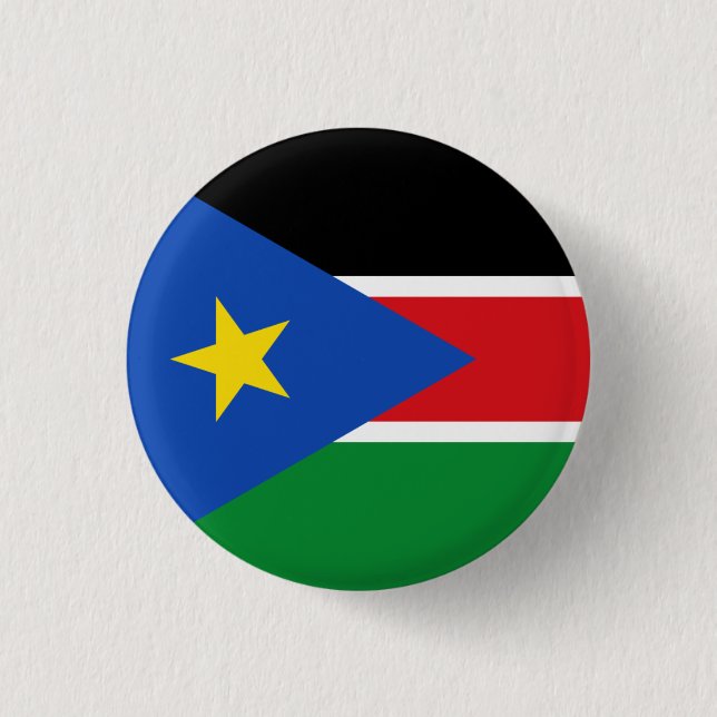South Sudanese Flag, Flag of South Sudan Button (Front)
