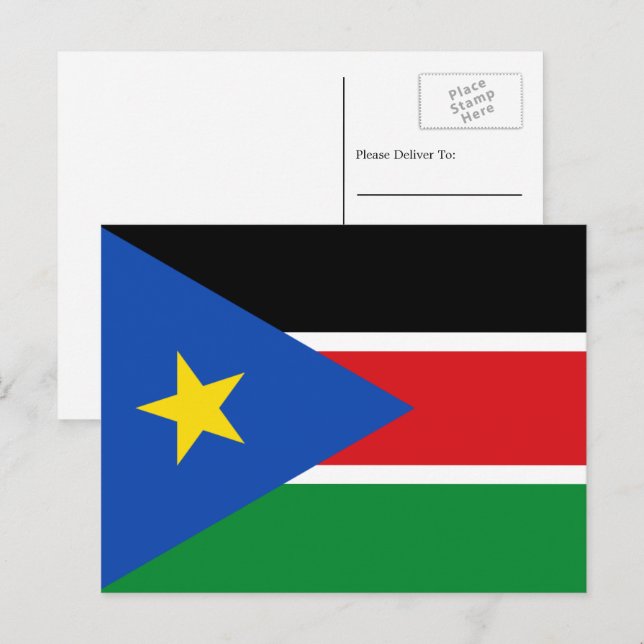 South Sudanese Flag, Flag of South Sudan Postcard (Front/Back)