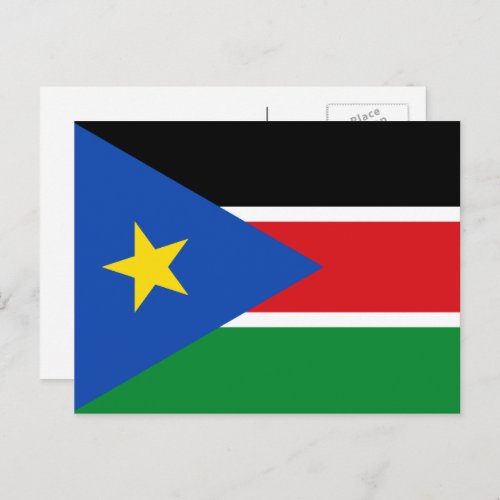 South Sudanese Flag Flag of South Sudan Postcard