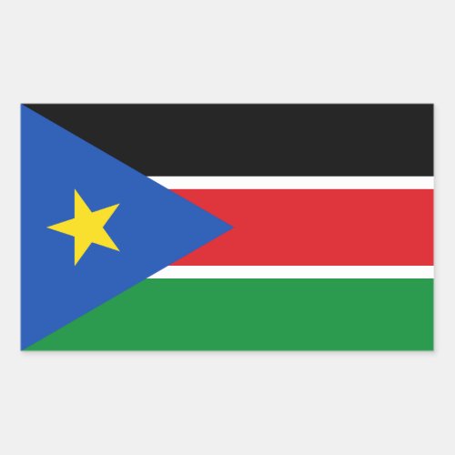 South Sudanese Flag Flag of South Sudan Rectangular Sticker