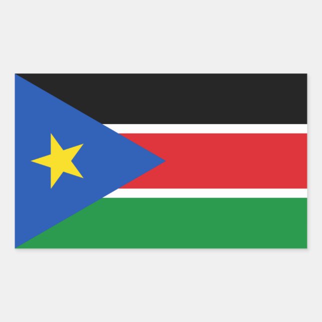 South Sudanese Flag, Flag of South Sudan Rectangular Sticker (Front)
