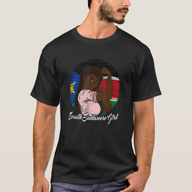 South Sudanese Flag South Sudan South Sudanese Gir T-Shirt (Front)
