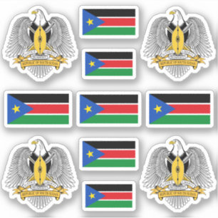 South Sudanese symbols /Coat of arms and flag Sticker