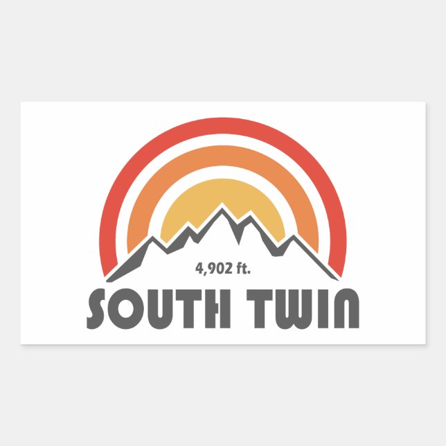 South Twin Mountain New Hampshire Rectangular Sticker (Front)