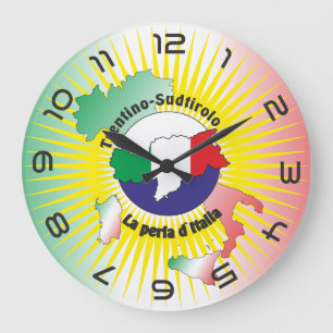 South Tyrol - Alto Adige - Italy - Italia Large Clock
