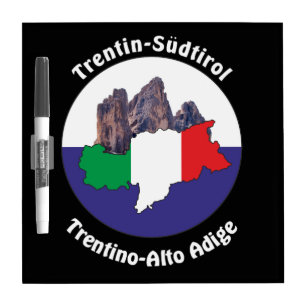 South Tyrol - Alto Adige magnetic panel with pen Dry-Erase Board