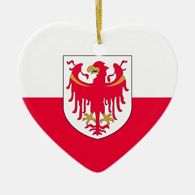 South Tyrol, Italy Ceramic Ornament (Front)