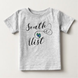 South Uist Flag Heart, Outer Hebrides Baby T-Shirt