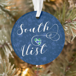 South Uist Flag Heart, Outer Hebrides Ornament