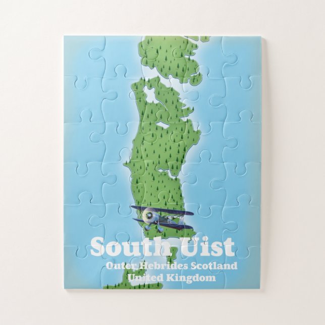 South Uist Outer Hebrides Scotland map Jigsaw Puzzle (Vertical)