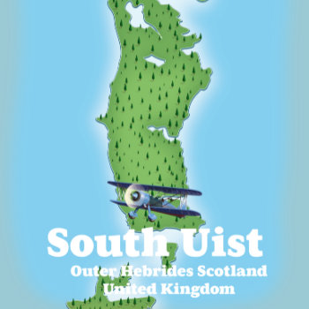 South Uist Outer Hebrides Scotland Map Metal Print by bartonleclaydesign at Zazzle