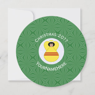 South Vietnam Angel Christmas Personalize Round  Invitation