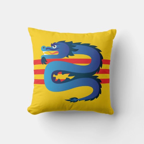 South Vietnam Dragon Throw Pillow