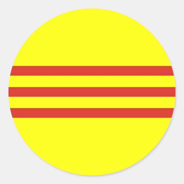 south vietnam ethnic flag classic round sticker (Front)