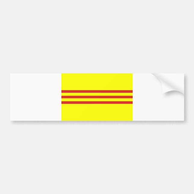 south vietnam flag bumper sticker (Front)
