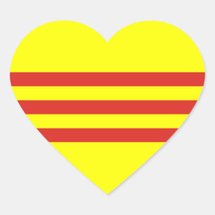 south vietnam flag heart sticker