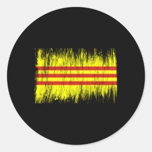 South Vietnam Flag Saigon Cong Hoa Vnch Vietnamese Classic Round Sticker