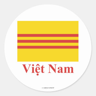 SOUTH VIETNAM Long Country Flag  METALLIC BUMPER STICKER DECAL..11.75 X 3 Inch