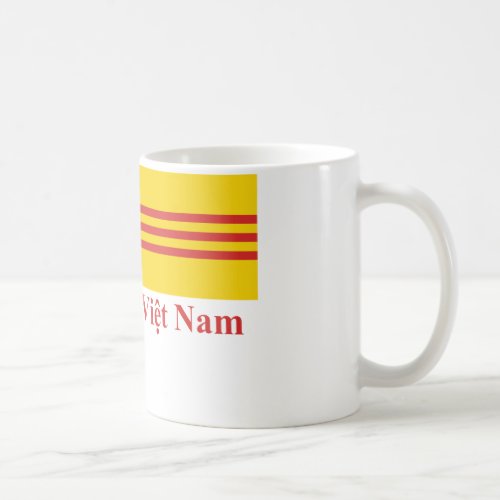 South Vietnam Flag with Name in Vietnamese Coffee Mug